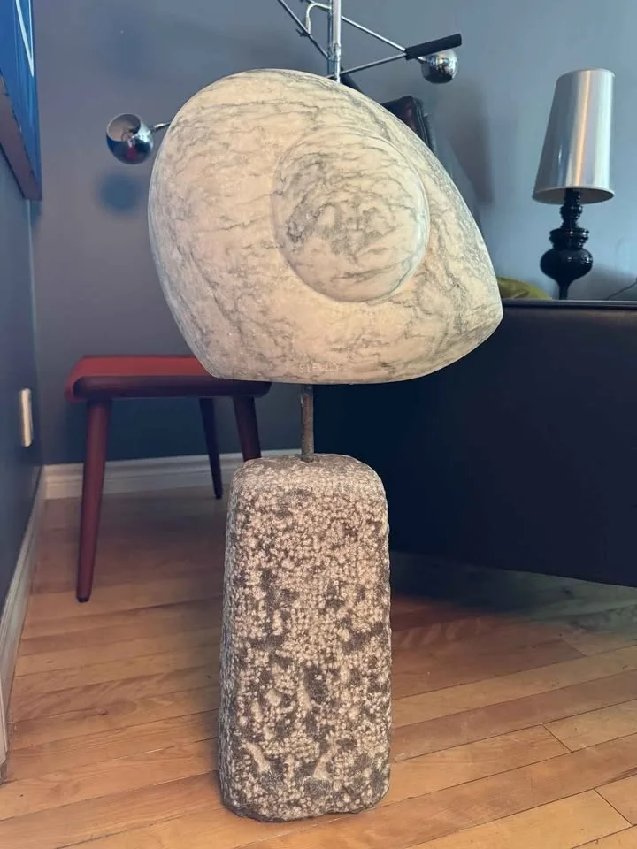 Marble Abstract Sculpture by Stanley Lewis - Signed image indicator(9)