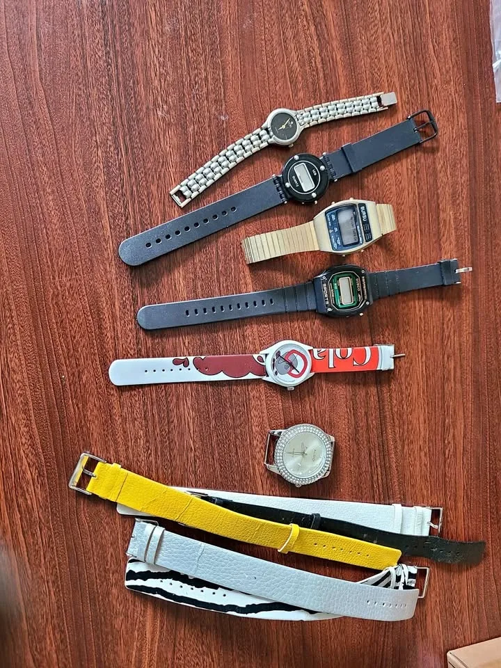 6 Watches: Aldo, Zeon, Coke + 3 Digital - Needs Batteries