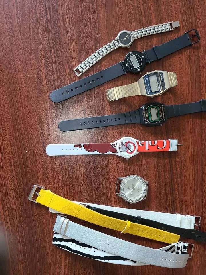 6 Watches: Aldo, Zeon, Coke + 3 Digital - Needs Batteries image indicator(10)