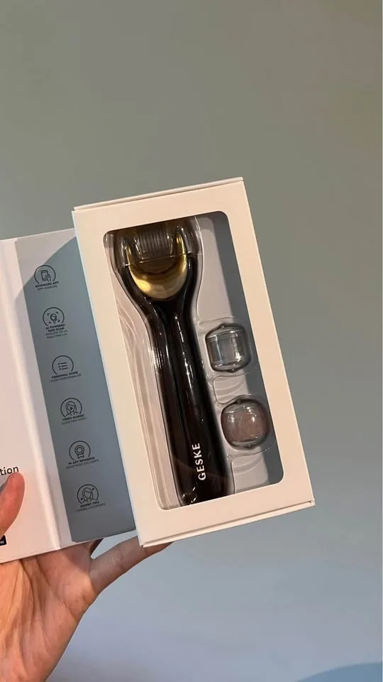 GESKE MicroNeedle Face Roller, 9 in 1, Rose Quartz image indicator(2)