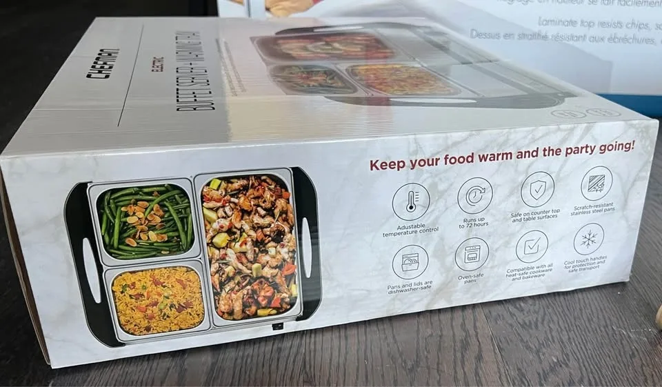 Chefman Electric Buffet Server + Warming Tray image indicator(2)