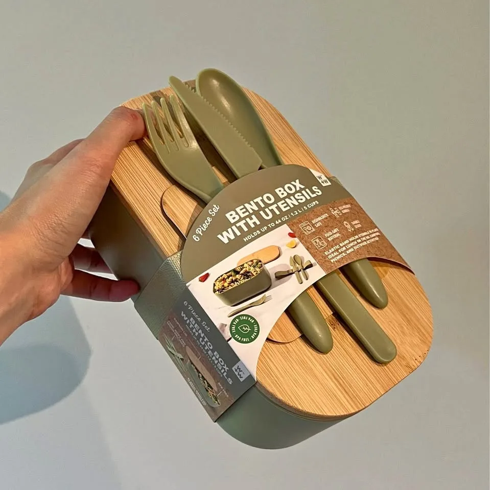 W+W Green 6-pieces lunch box BPA free dishwasher safe