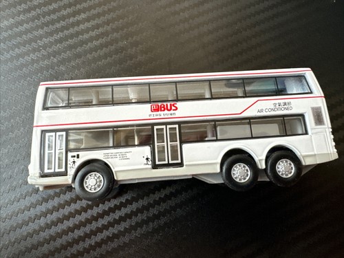 KMB Bus Model, White Double-Deck Bus