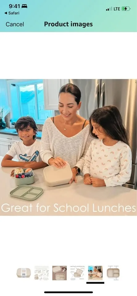 Brand New ali+oli Leakproof Silicone Bento Box image indicator(8)