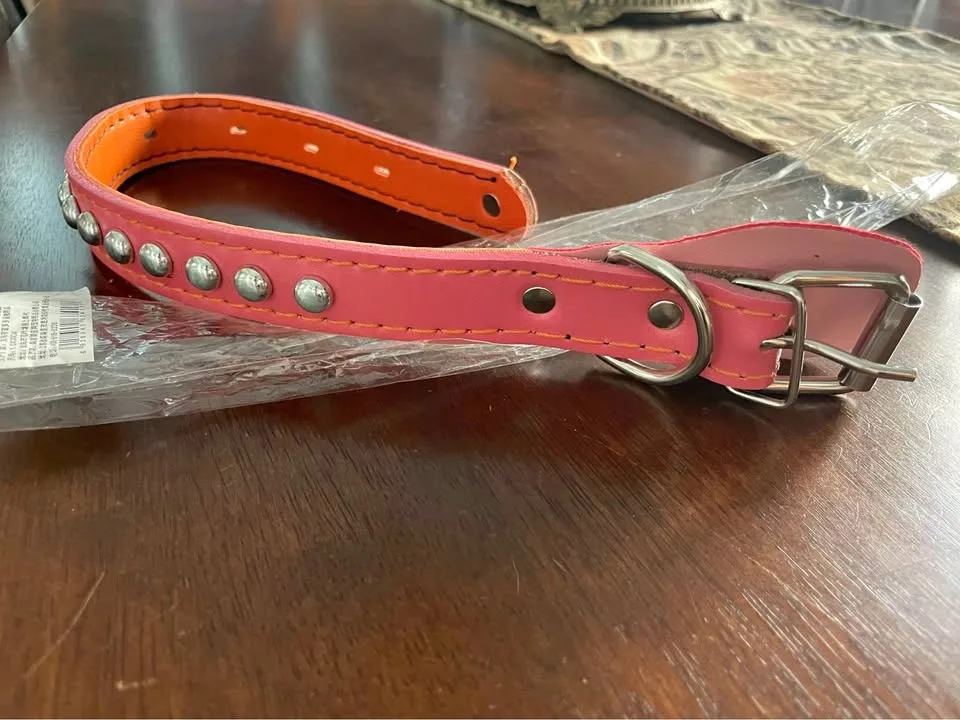 Brand New LEATHER Studded Dog Collar (For Med to Large Dogs)