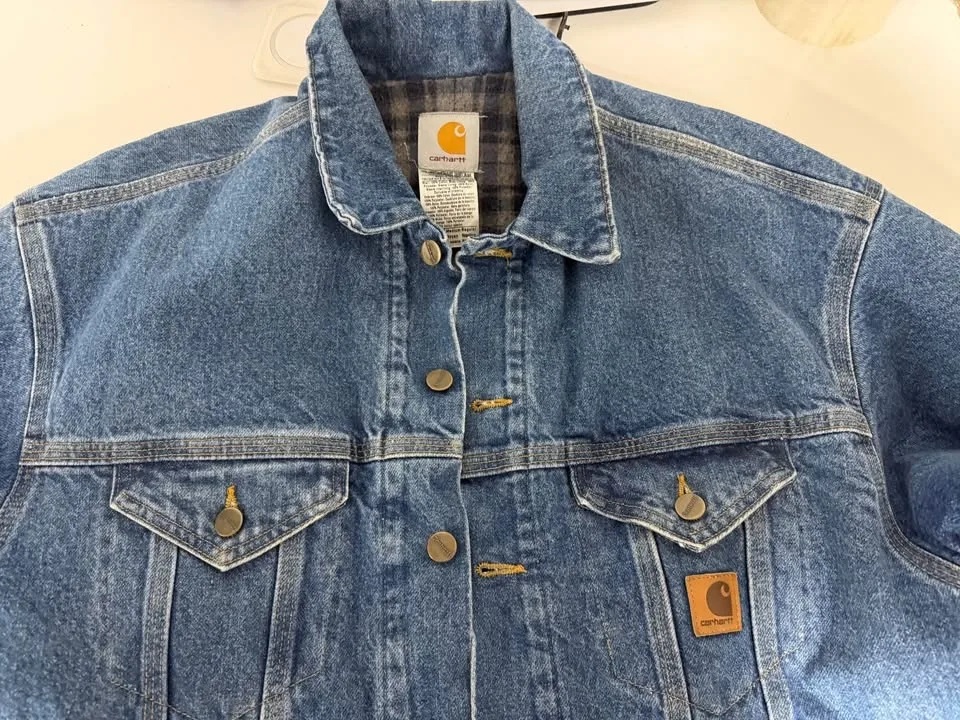 Vintage Carhartt Detroit Denim Jacket Men's Size Medium Blanket image indicator(2)