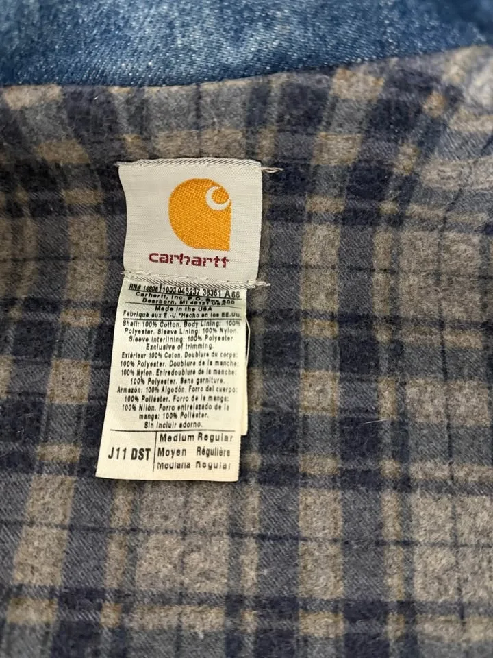 Vintage Carhartt Detroit Denim Jacket Men's Size Medium Blanket image indicator(3)