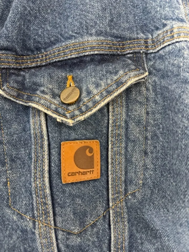 Vintage Carhartt Detroit Denim Jacket Men's Size Medium Blanket image indicator(5)