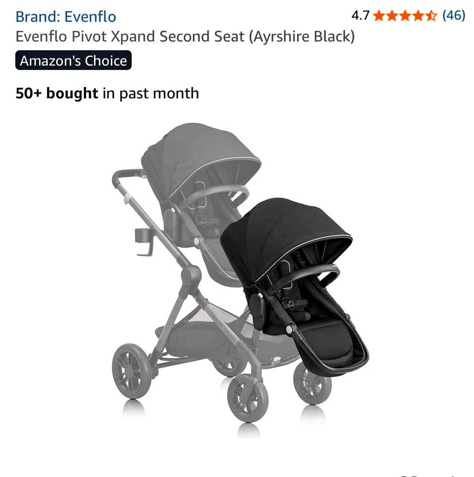 Evenflo Pivot Xpand Second Seat (Ayrshire Black)