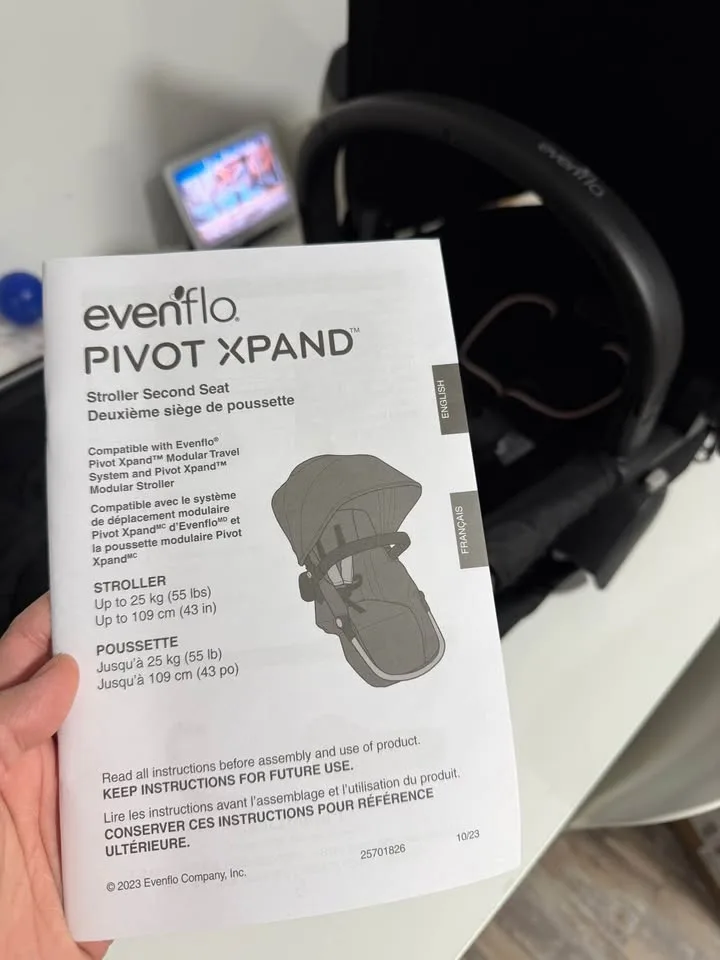 Evenflo Pivot Xpand Second Seat (Ayrshire Black) image indicator(8)