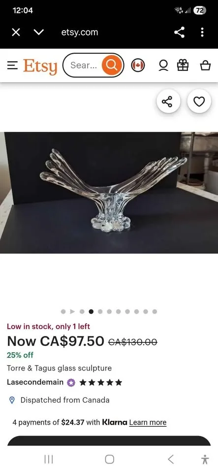 Torre and Tagus Faceted Glass Sculpture image indicator(4)