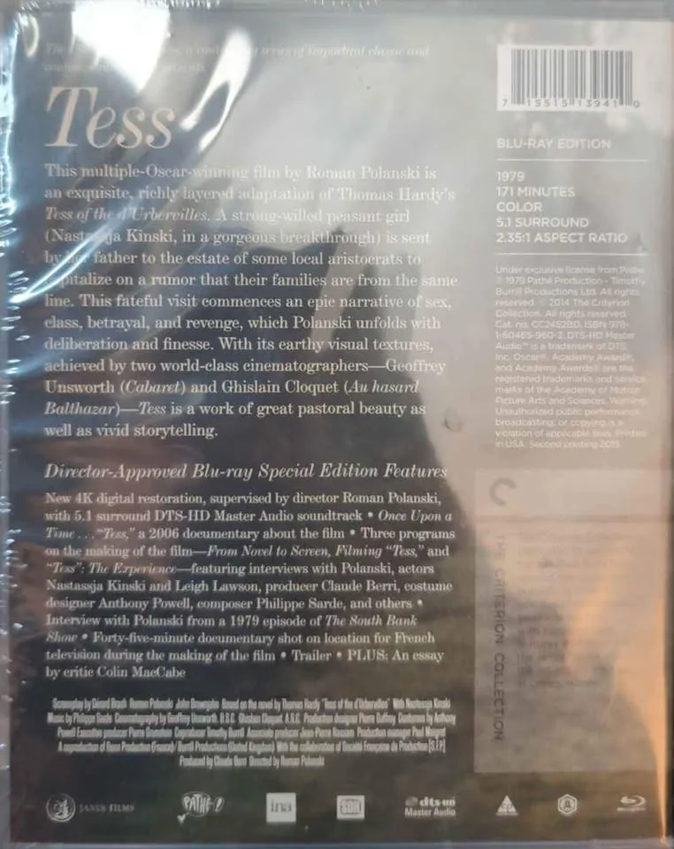 Tess - Criterion Collection Bluray SEALED image indicator(3)