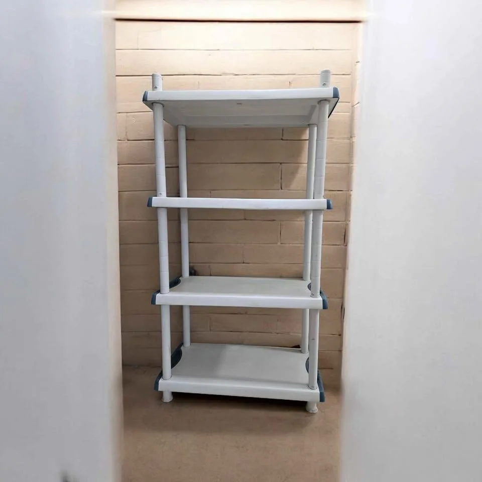 White 4-Shelf Storage Unit