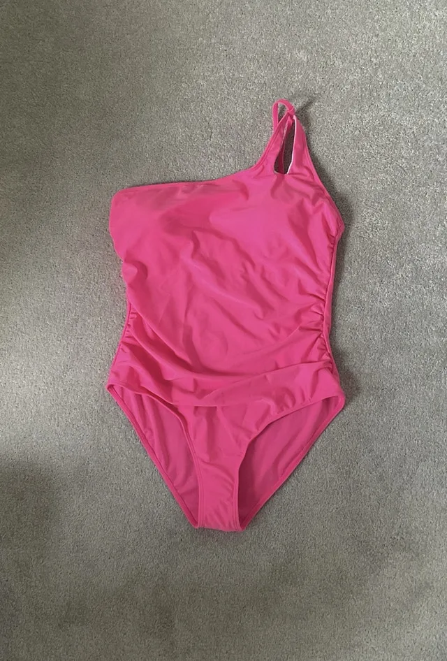 Holipick One-Shoulder Pink Swimsuit