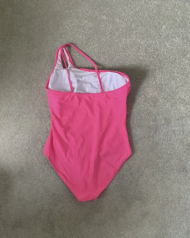 Holipick One-Shoulder Pink Swimsuit image indicator(2)