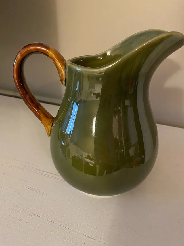 #Cleanout Beautiful Vintage/Farmhouse ceramic vase or planter image indicator(2)