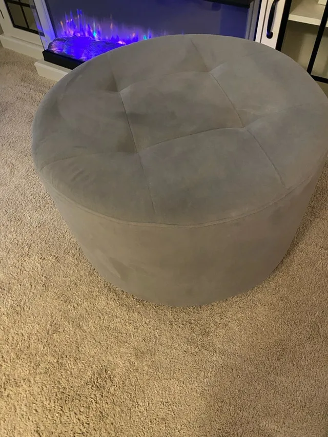 Grey Swivel + Round Ottoman #Cleanout image indicator(2)