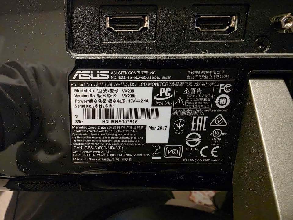 Asus VX238 LCD monitor 23 inch 2017[CABLES NOT INCLUDED] - photo 3