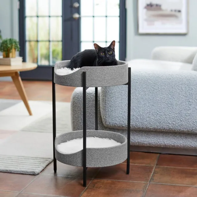 2 Tier Iron Cat Bed with Cushions image indicator(3)