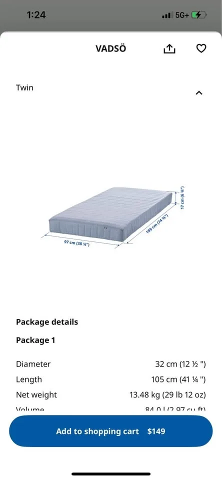IKEA twin mattress (qty 2) image indicator(2)