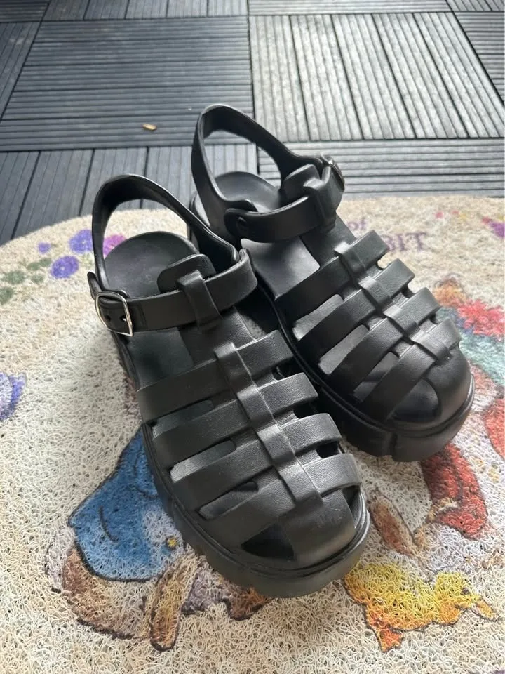 Chunky Black Sandals- NEW! image indicator(3)