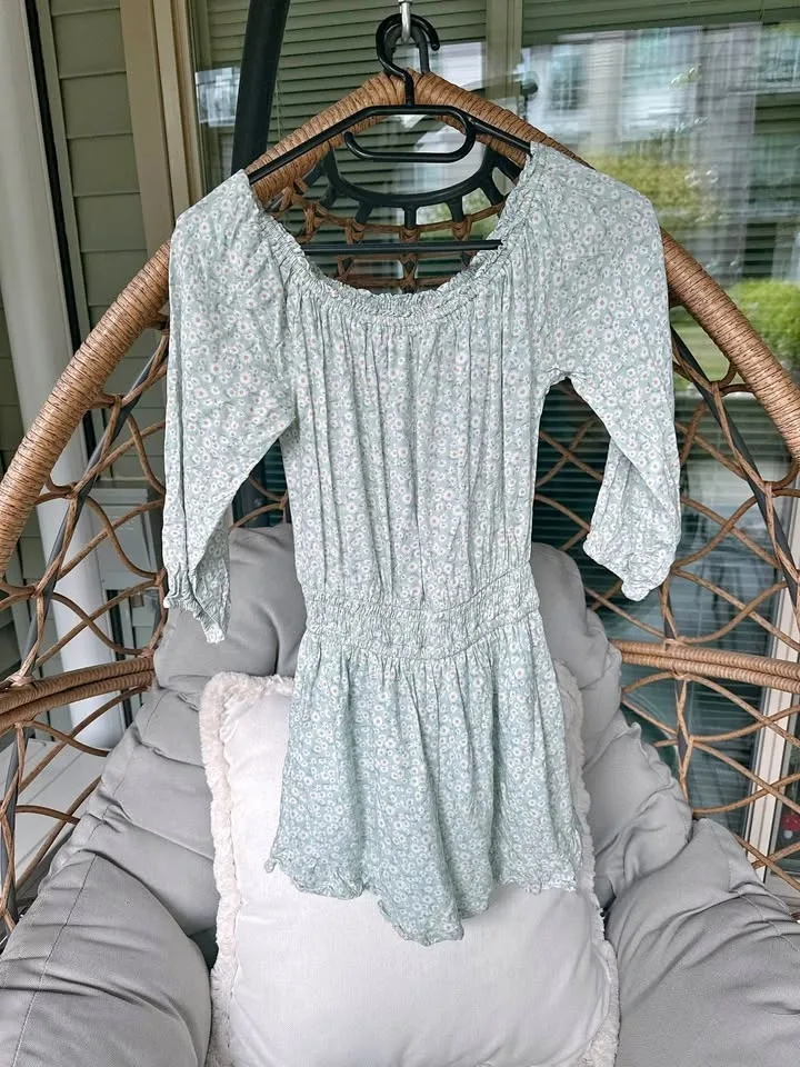 Daisy Mint Romper