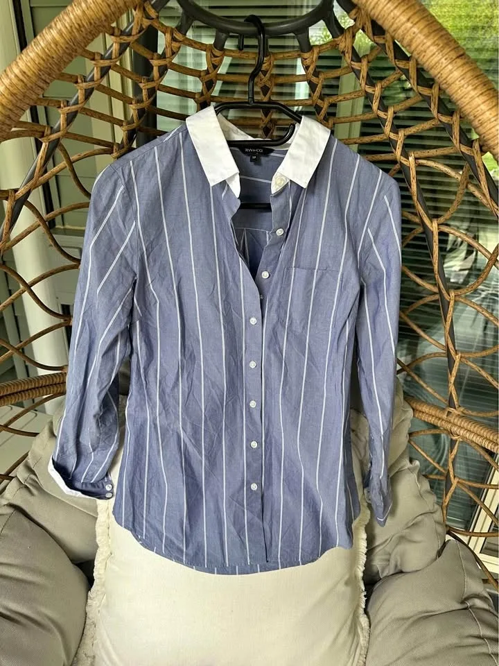 RW&Co Blue Button Up Shirt