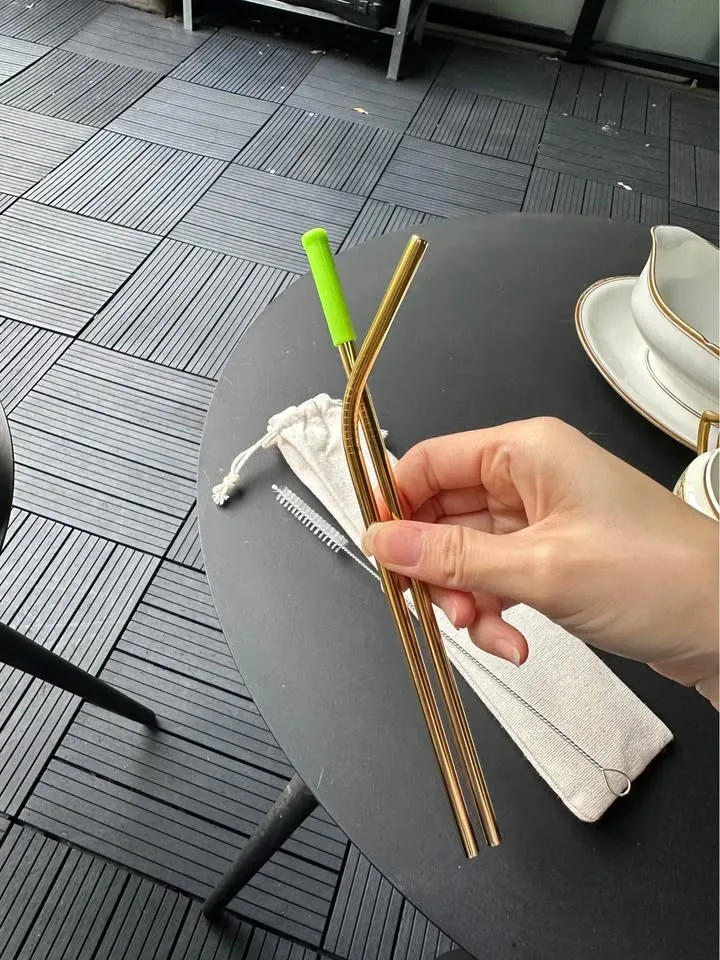 Gold Metal Straws - BRAND NEW image indicator(2)