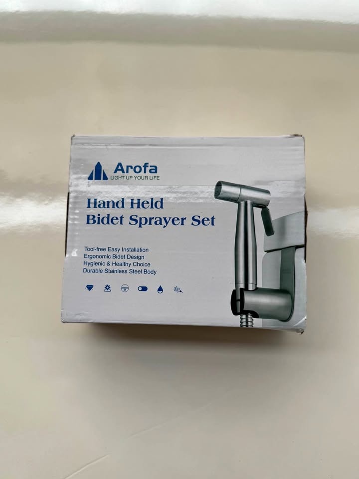 Arofa Stainless Steel Handheld Bidet Sprayer - New
