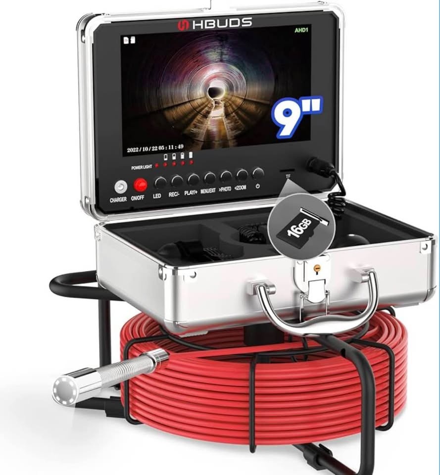 HBUDS 9” Sewer Camera + Locator – 100ft Cable – Full Kit - photo 4
