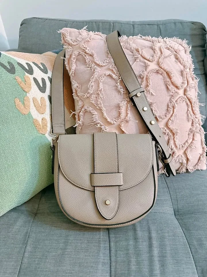 Beige Crossbody Bag / Purse