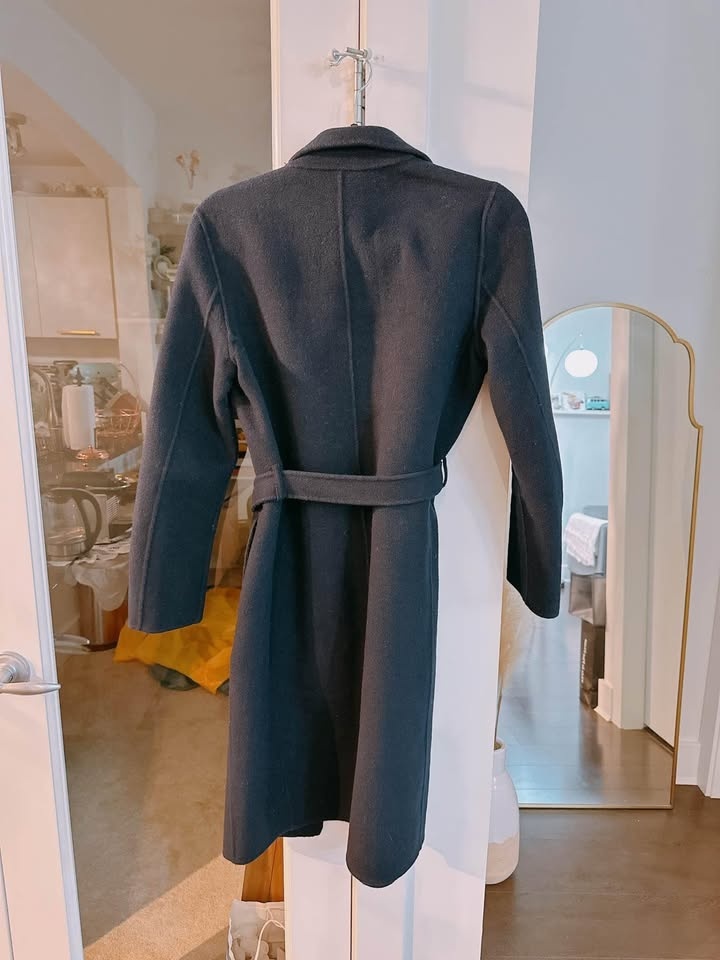 Navy Blue Wool Coat - photo 2