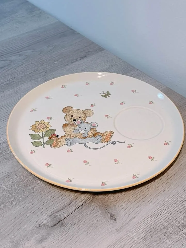 Vintage Mikasa Teddy Dinner Plate & Cup image indicator(3)