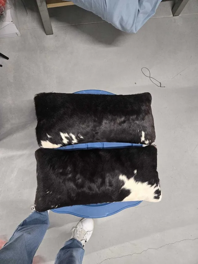 cowhide leather pillows throws image indicator(2)