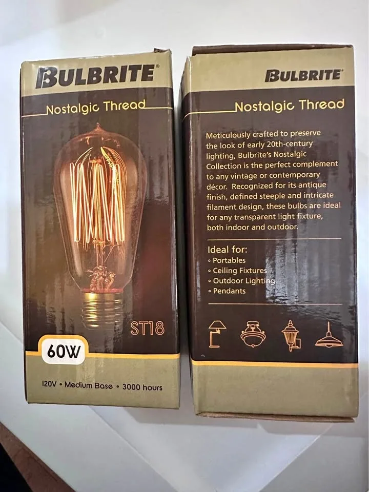 Bulbrite 60 Watt Antique Clear Light Bulbs