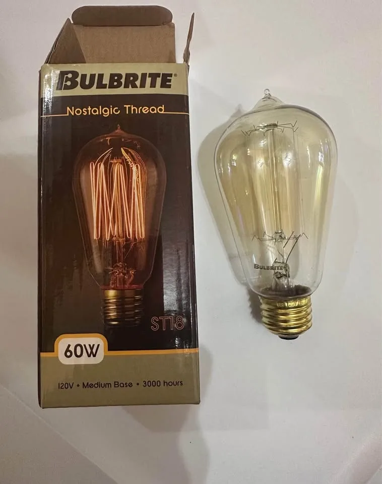 Bulbrite 60 Watt Antique Clear Light Bulbs image indicator(4)