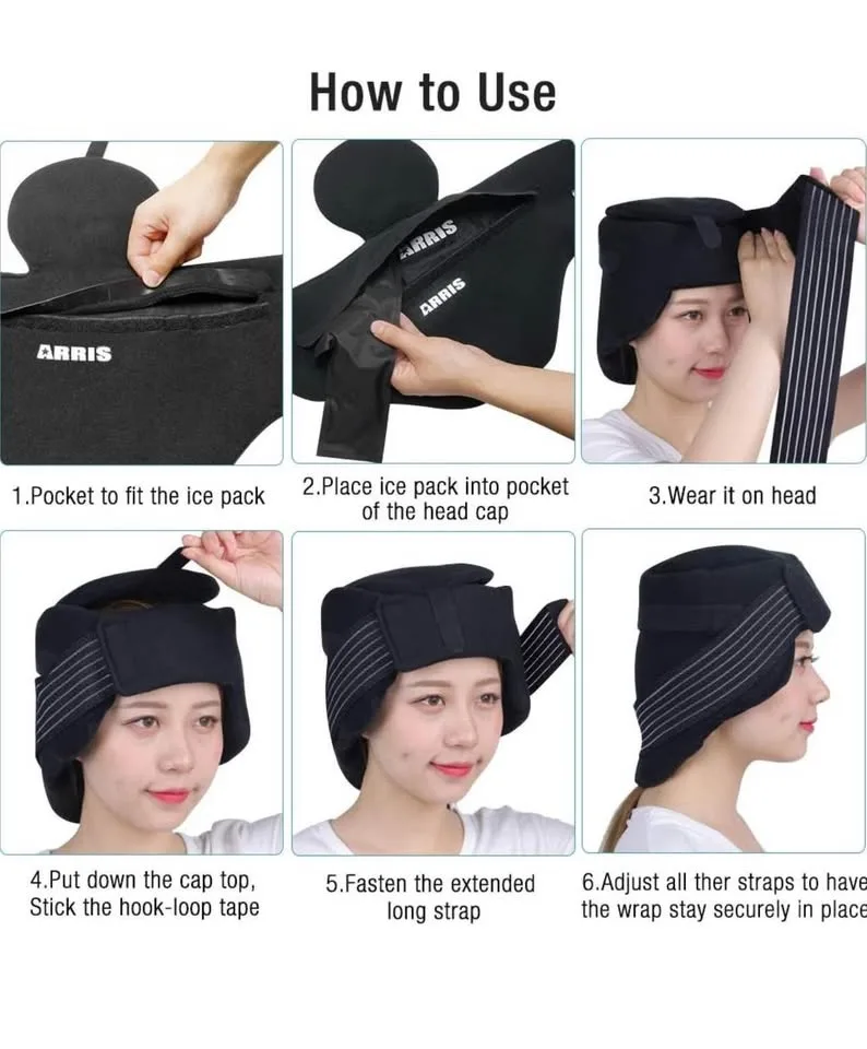 Arris Wearable Ice Pack for Migraine Headaches image indicator(3)