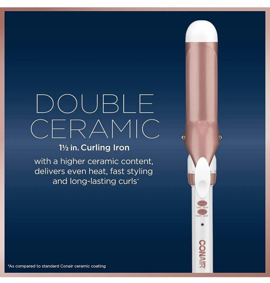 Conair Double Ceramic 1 1/2-Inch Curling Iron image indicator(2)