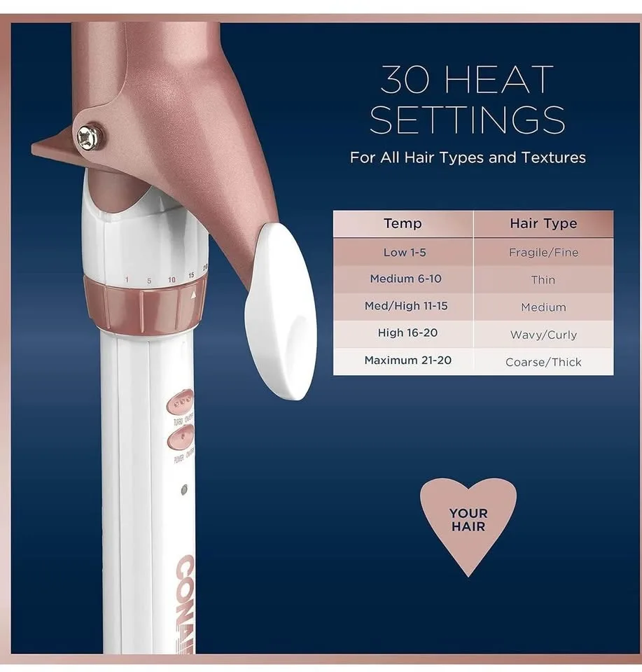 Conair Double Ceramic 1 1/2-Inch Curling Iron image indicator(3)