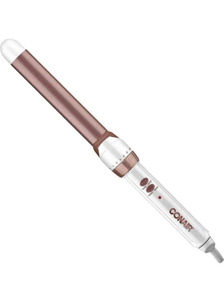 Double Ceramic 1-Inch Curling Wand Dual Voltage Up to 400F