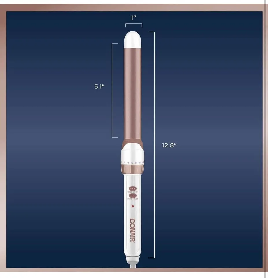Double Ceramic 1-Inch Curling Wand Dual Voltage Up to 400F image indicator(5)