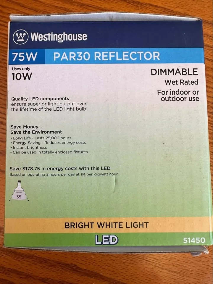 75watt Par30 Dimmable LED Reflector Bulb Wet Rated light bulb image indicator(3)