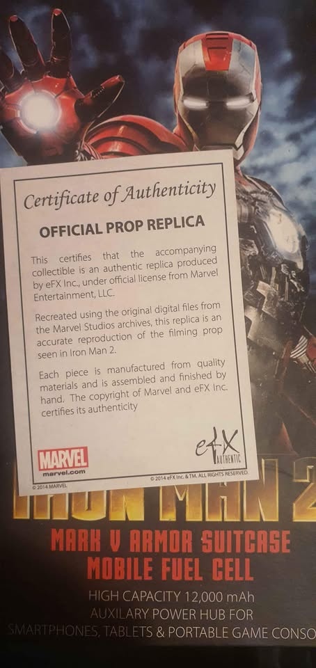 Iron Man 2 Charging Bank Cell Prop Replica With Cert - photo 4