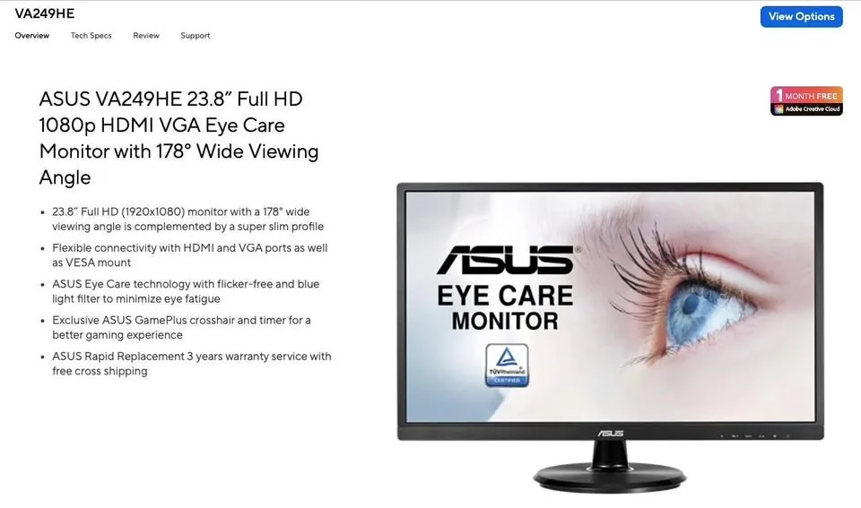 ASUS VA249HE Monitor