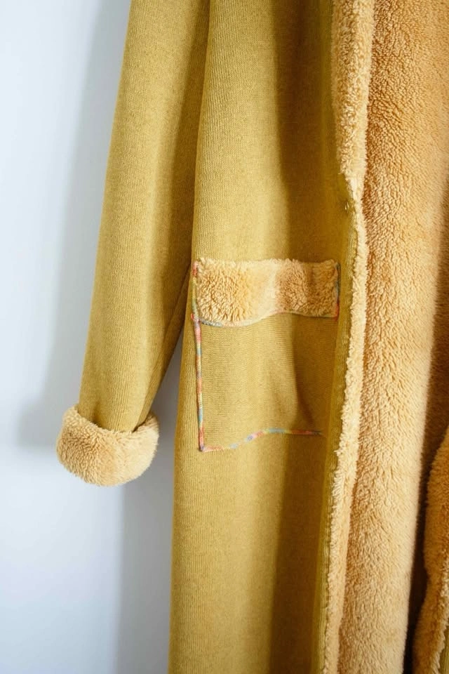 Soft Yellow Mustard Long Jacket with Pockets - photo 4