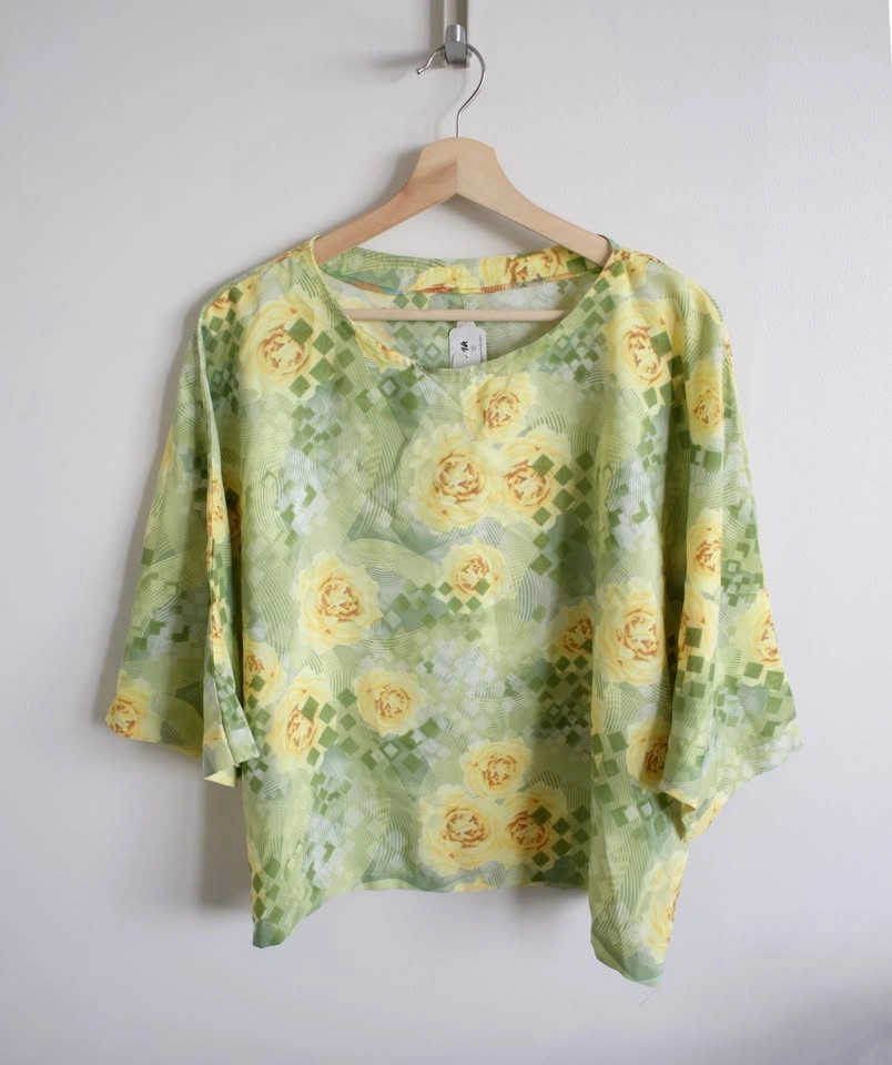 NEW Green Yellow Floral Blouse | Floral Fashion Blouse - photo 2