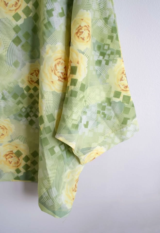 NEW Green Yellow Floral Blouse | Floral Fashion Blouse - photo 5