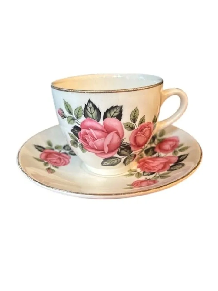 Vintage Porcelain Teacups and Plates; Empire England