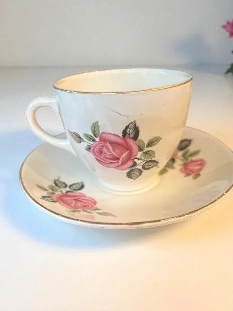 Vintage Porcelain Teacups and Plates; Empire England image indicator(3)
