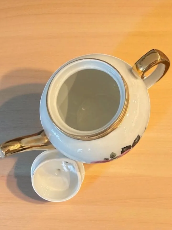 Vintage Floral Teapot and Creamer Jug; Carrigaline Pottery image indicator(2)